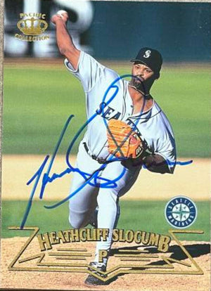 Heathcliff Slocumb Signed 1998 Pacific Baseball Card - Seattle Mariners