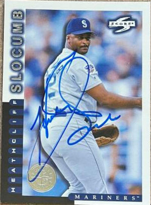 Heathcliff Slocumb Signed 1998 Score Team Baseball Card - Seattle Mariners