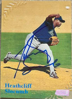 Heathcliff Slocumb Signed 1998 Stadium Club Baseball Card - Seattle Mariners