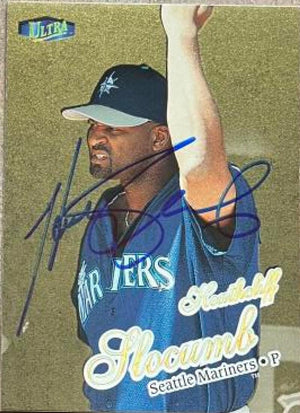 Heathcliff Slocumb Signed 1998 Fleer Ultra Gold Medallion Baseball Card - Seattle Mariners