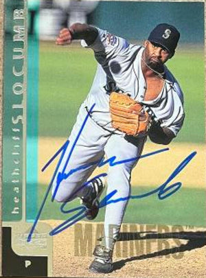 Heathcliff Slocumb Signed 1998 Upper Deck Baseball Card - Seattle Mariners