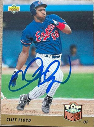 Cliff Floyd Signed 1993 Upper Deck Baseball Card - Montreal Expos