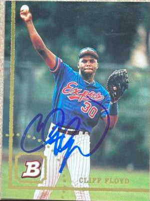 Cliff Floyd Signed 1994 Bowman Baseball Card - Montreal Expos