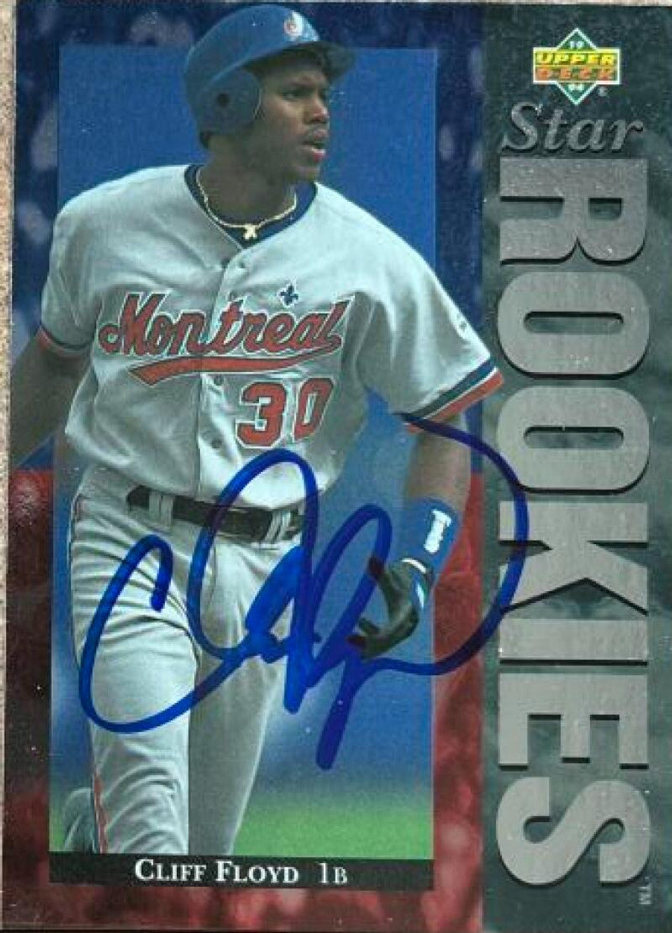 Cliff Floyd Signed 1994 Upper Deck Baseball Card - Montreal Expos