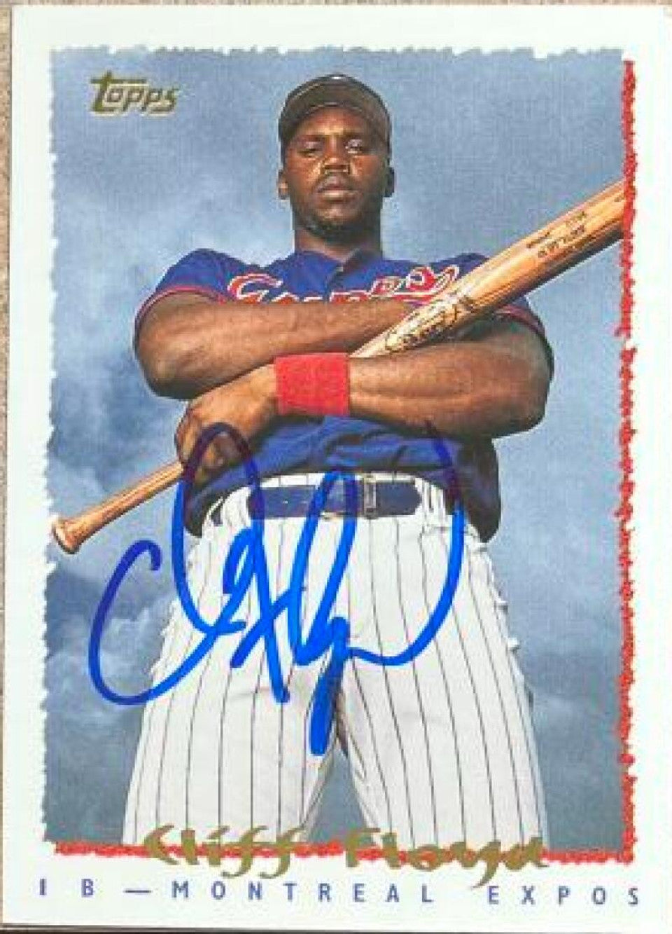 Cliff Floyd Signed 1995 Topps Baseball Card - Montreal Expos