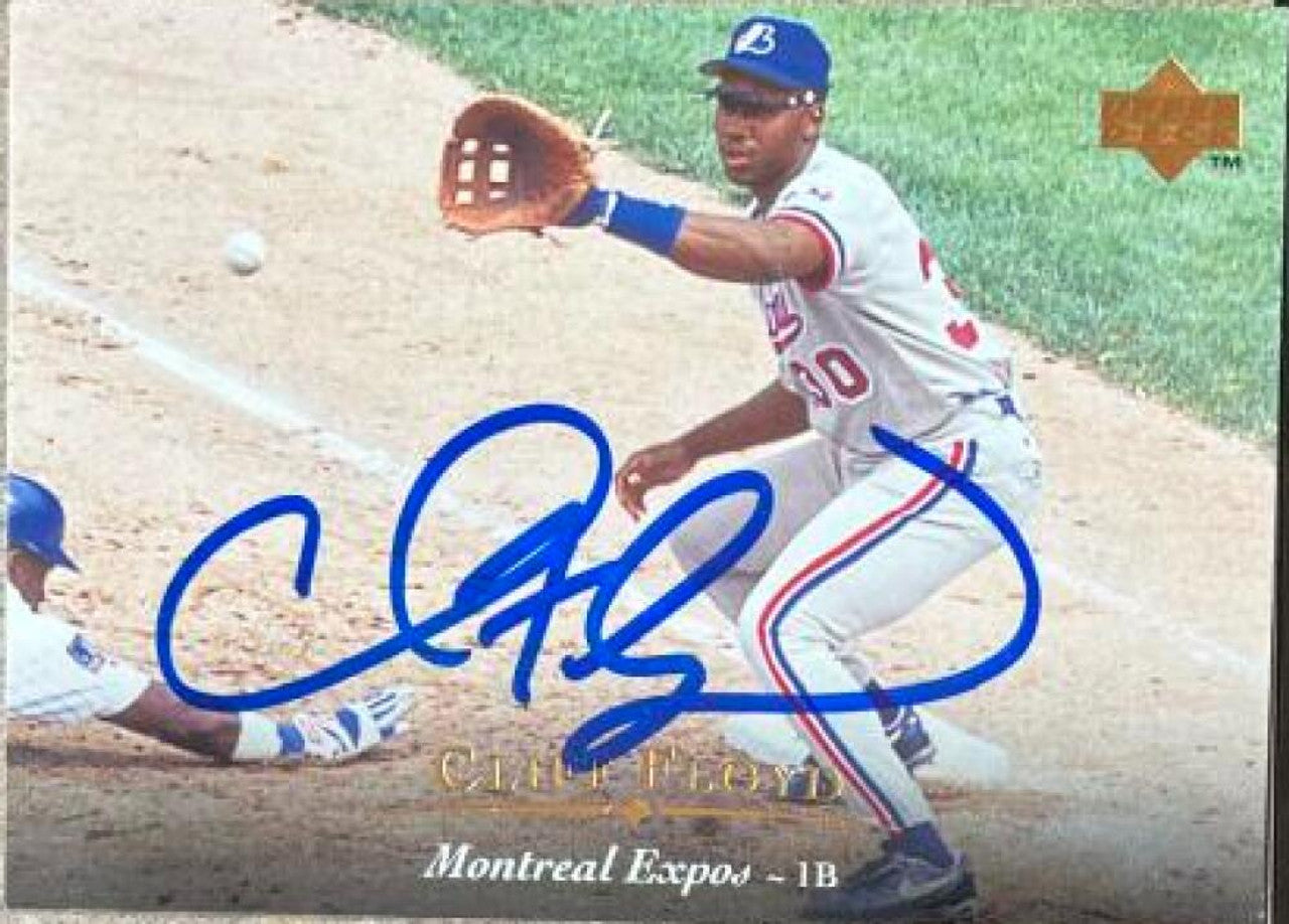 Cliff Floyd Signed 1995 Upper Deck Baseball Card - Montreal Expos