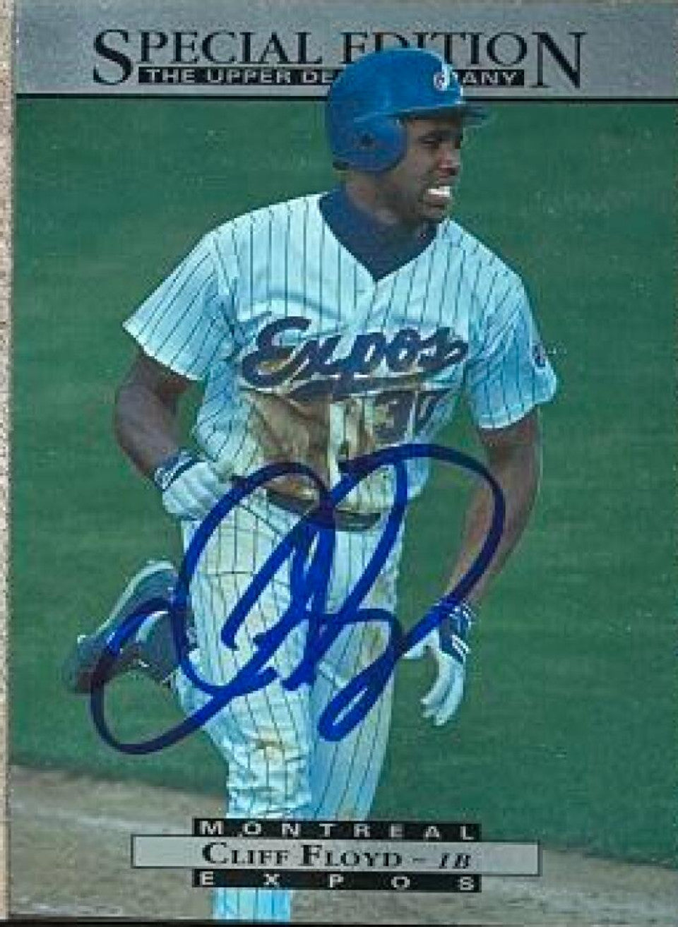 Cliff Floyd Signed 1995 Upper Deck Special Edition Baseball Card - Montreal Expos