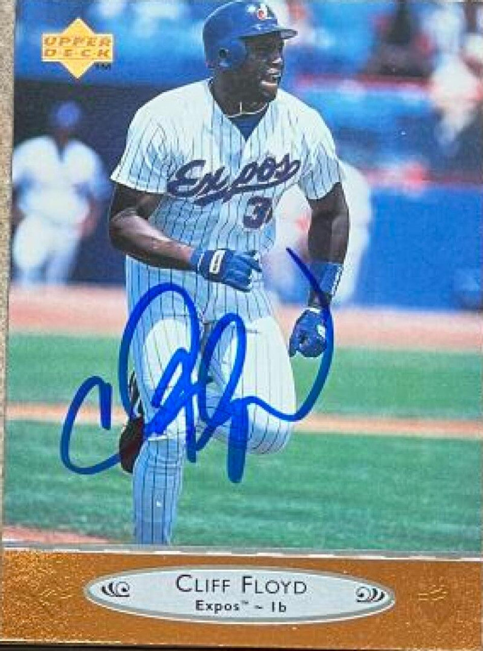 Cliff Floyd Signed 1996 Upper Deck Baseball Card - Montreal Expos