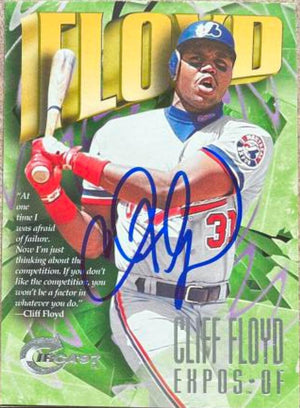 Cliff Floyd Signed 1997 Circa Baseball Card - Montreal Expos