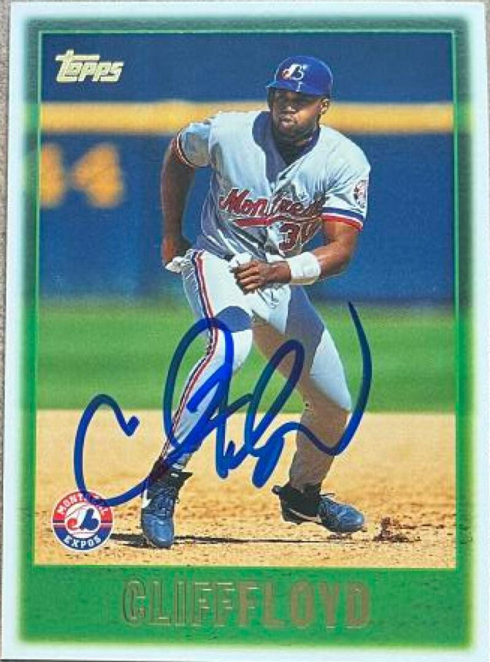 Cliff Floyd Signed 1997 Topps Baseball Card - Montreal Expos