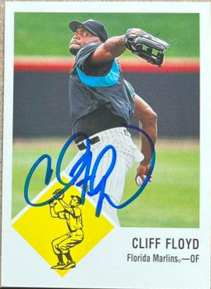 Cliff Floyd Signed 1998 Fleer Tradition Vintage Baseball Card - Florida Marlins