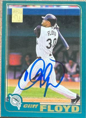 Cliff Floyd Signed 2001 Topps Baseball Card - Florida Marlins