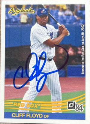 Cliff Floyd Signed 2002 Donruss Originals 1984 Style Baseball Card - Montreal Expos