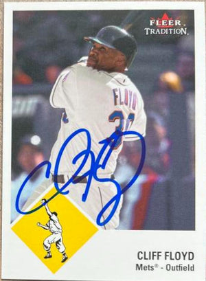 Cliff Floyd Signed 2003 Fleer Tradition Update Baseball Card - New York Mets