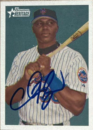 Cliff Floyd Signed 2006 Bowman Heritage Baseball Card - New York Mets