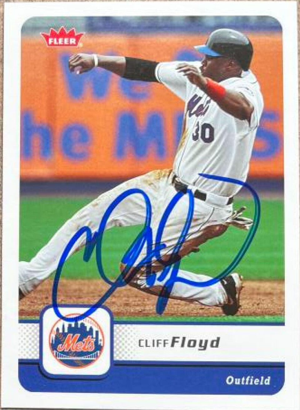 Cliff Floyd Signed 2006 Fleer Baseball Card - New York Mets