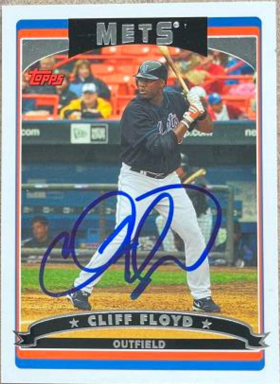 Cliff Floyd Signed 2006 Topps Baseball Card - New York Mets