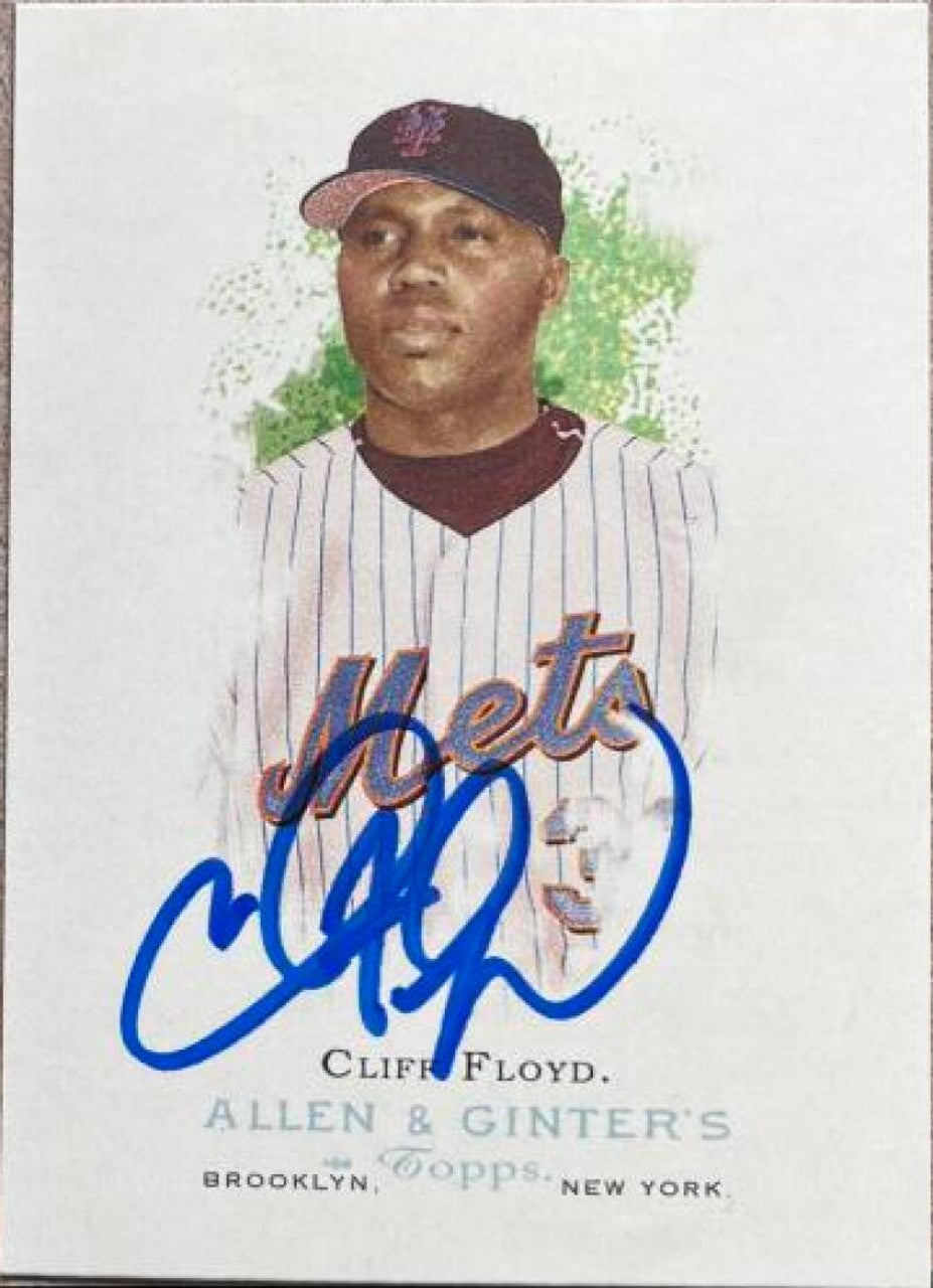 Cliff Floyd Signed 2006 Allen & Ginter Baseball Card - New York Mets