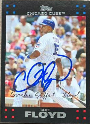 Cliff Floyd Signed 2007 Topps Updates & Highlights Baseball Card - Chicago Cubs