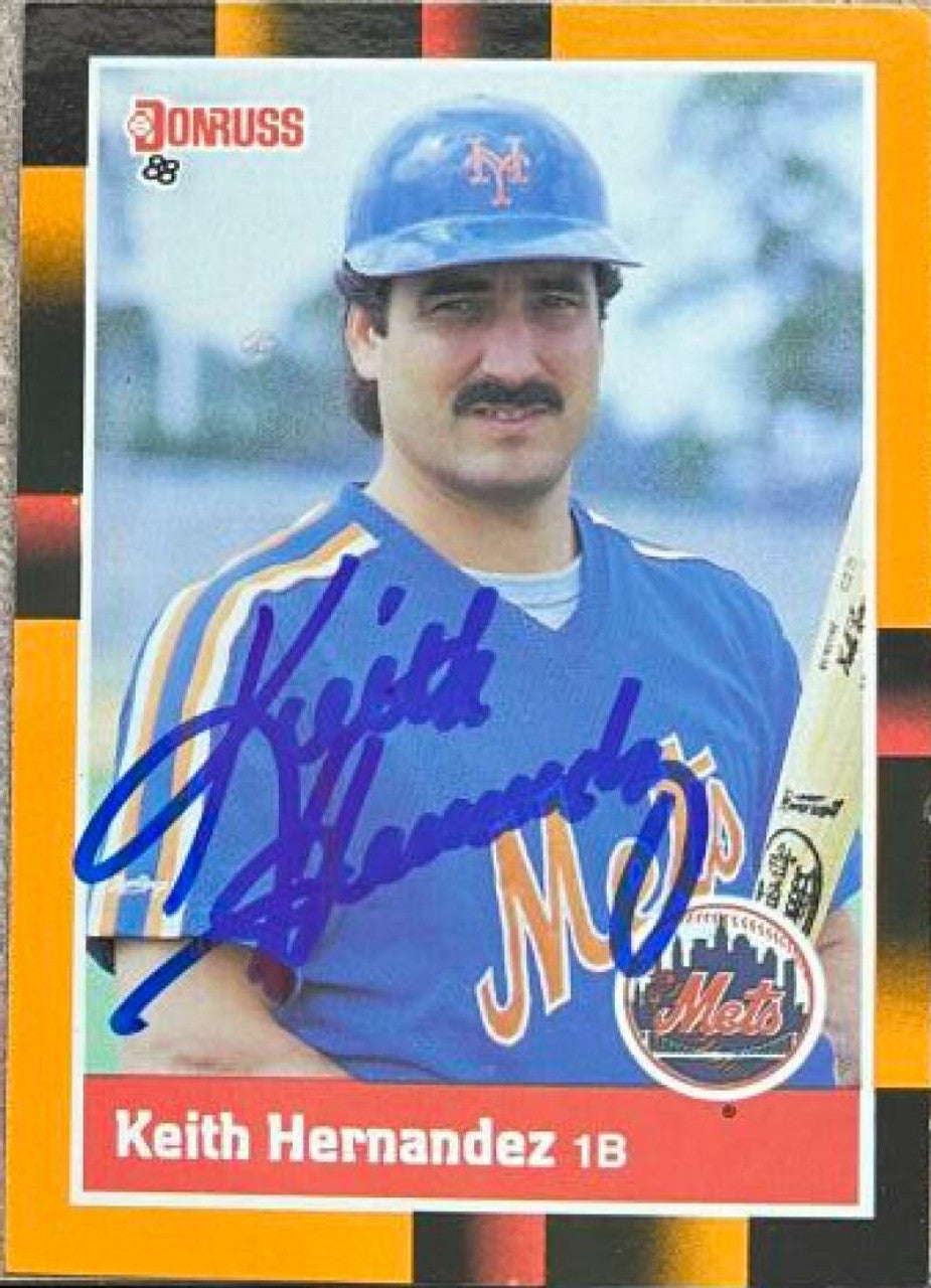 Keith Hernandez Signed 1988 Donruss Baseball's Best Baseball Card - New York Mets