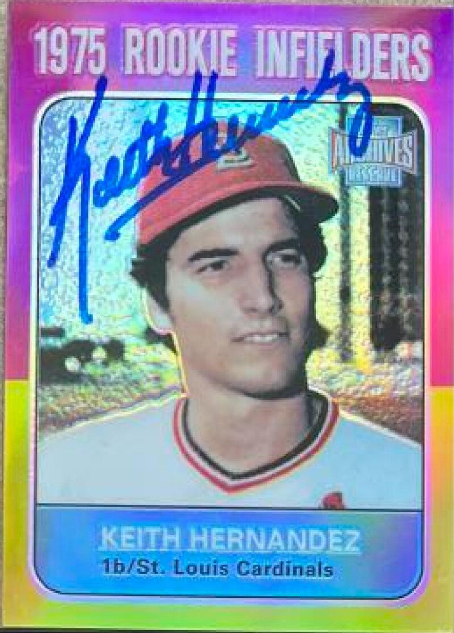 キース・ヘルナンデス サイン入り 2001 Topps アーカイブ リザーブ 1975 ベースボールカード - セントルイス カーディナルス