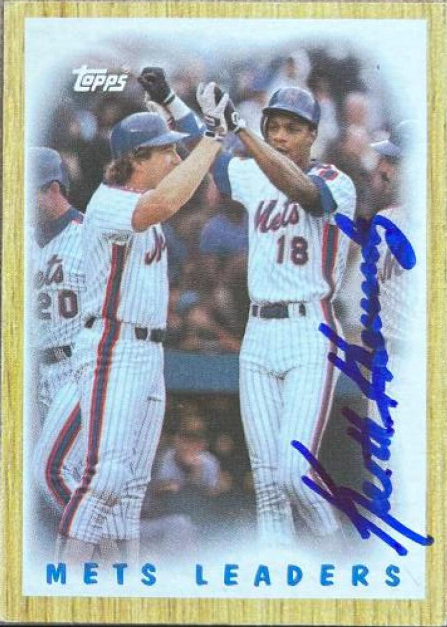 キース・ヘルナンデス サイン入り 1987 Topps Leaders ベースボールカード - ニューヨーク・メッツ