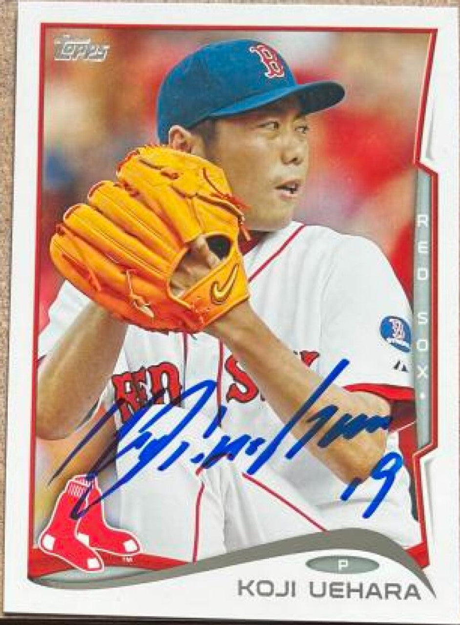 Koji Uehara Signed 2013 Topps Baseball Card - Boston Red Sox