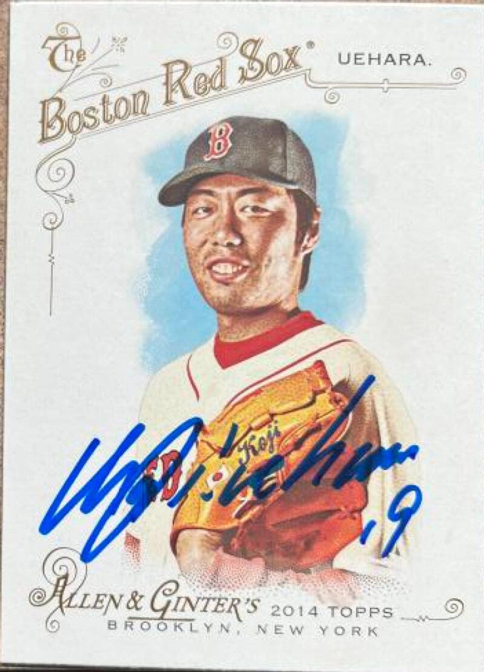 Koji Uehara Signed 2014 Allen & Ginter Baseball Card - Boston Red Sox