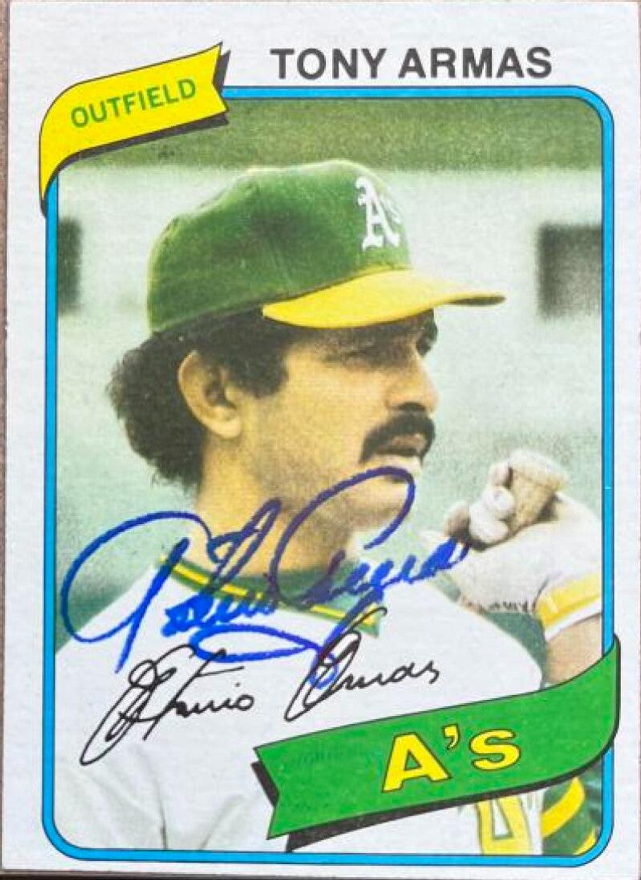 Tony Armas Signed 1980 Topps Baseball Card - Oakland A's