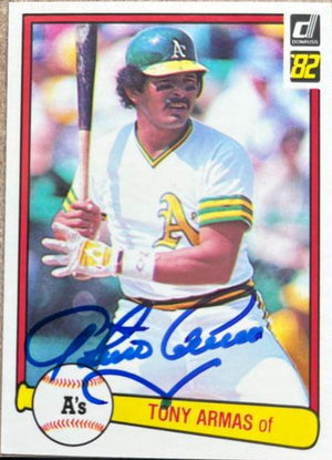 Tony Armas Signed 1982 Donruss Baseball Card - Oakland A's