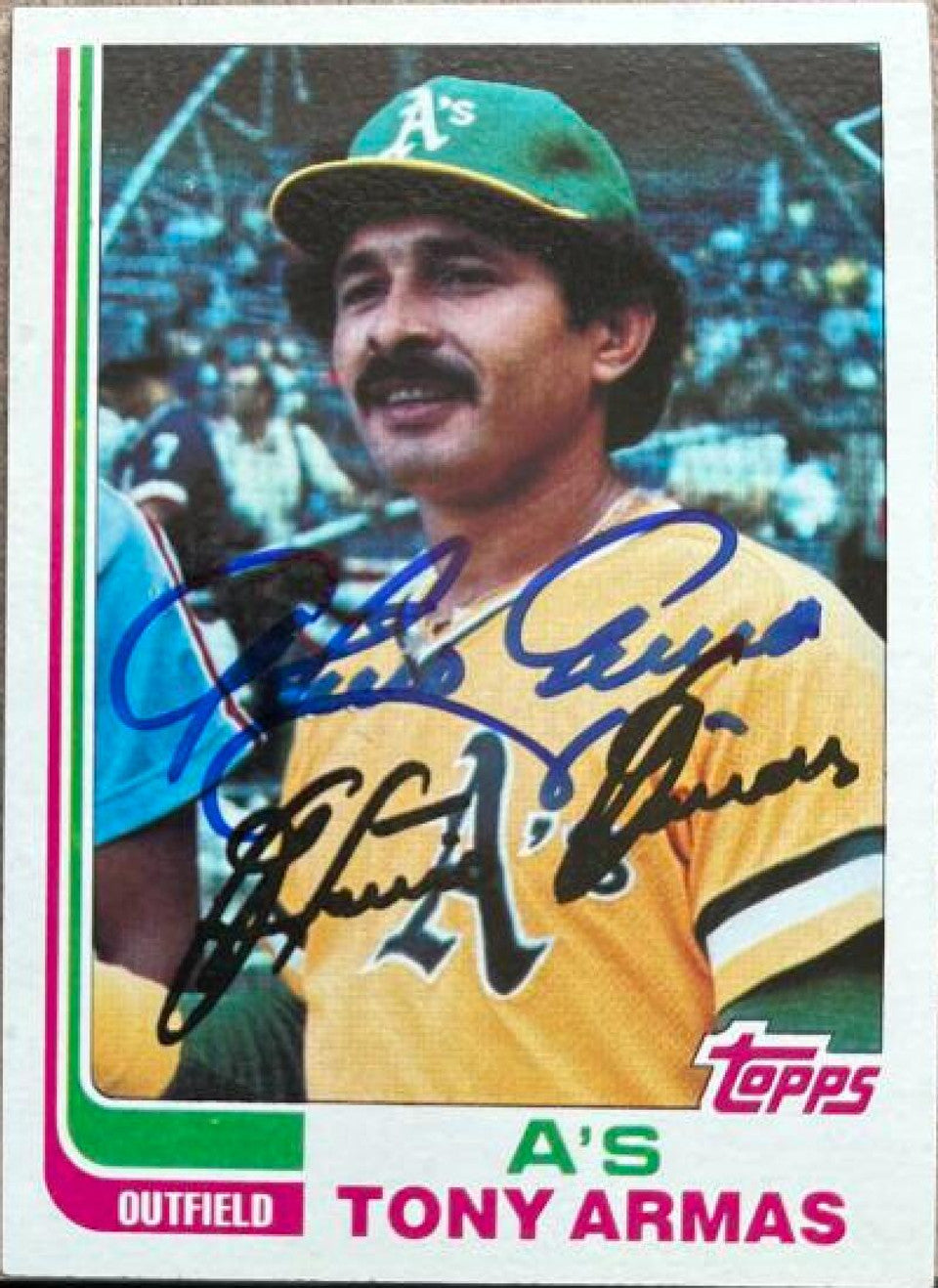 Tony Armas Signed 1982 Topps Baseball Card - Oakland A's