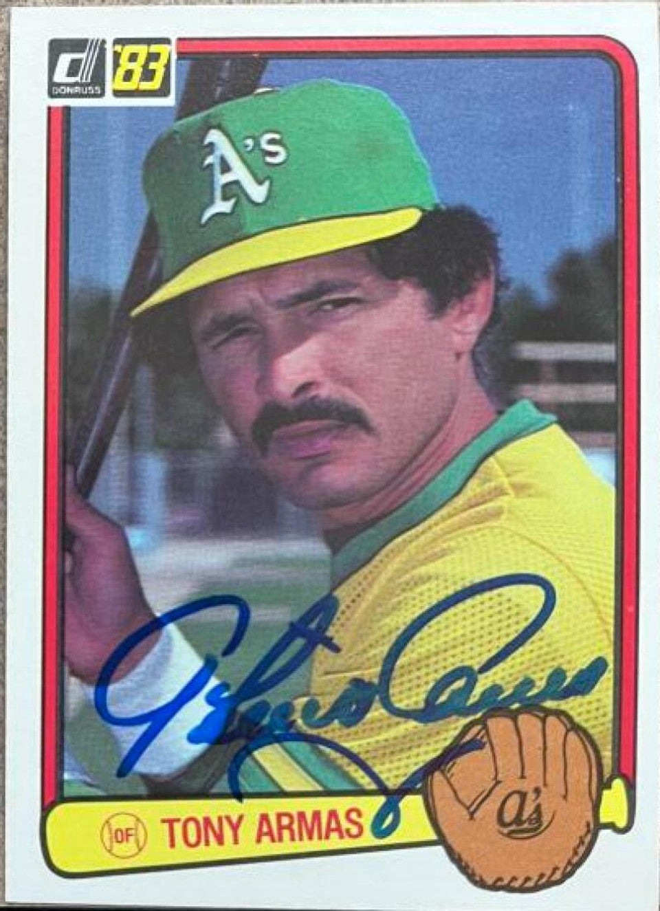 Tony Armas Signed 1983 Donruss Baseball Card - Oakland A's