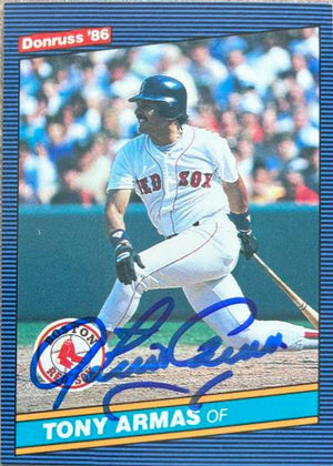 Tony Armas Signed 1986 Donruss Baseball Card - Boston Red Sox