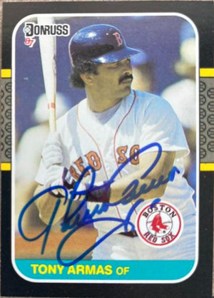 Tony Armas Signed 1987 Donruss Baseball Card - Boston Red Sox