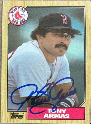 Tony Armas Signed 1987 Topps Baseball Card - Boston Red Sox