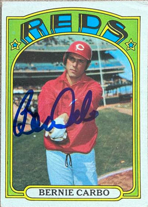 Bernie Carbo Signed 1972 Topps Baseball Card - Cincinnati Reds