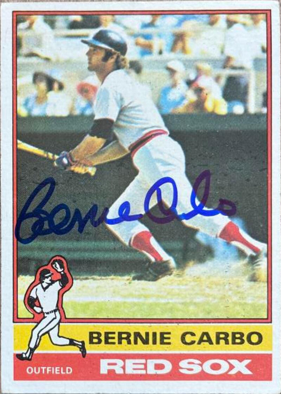 Bernie Carbo Signed 1976 Topps Baseball Card - Boston Red Sox