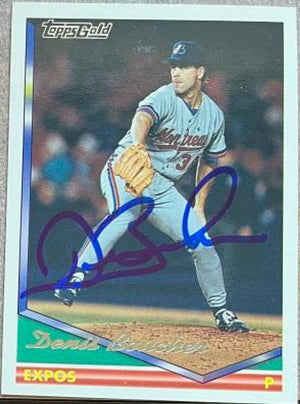 Denis Boucher Signed 1994 Topps Gold Baseball Card - Montreal Expos