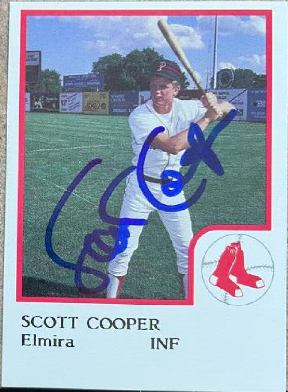 Scott Cooper Signed 1986 ProCards Baseball Card - Elmira Pioneers