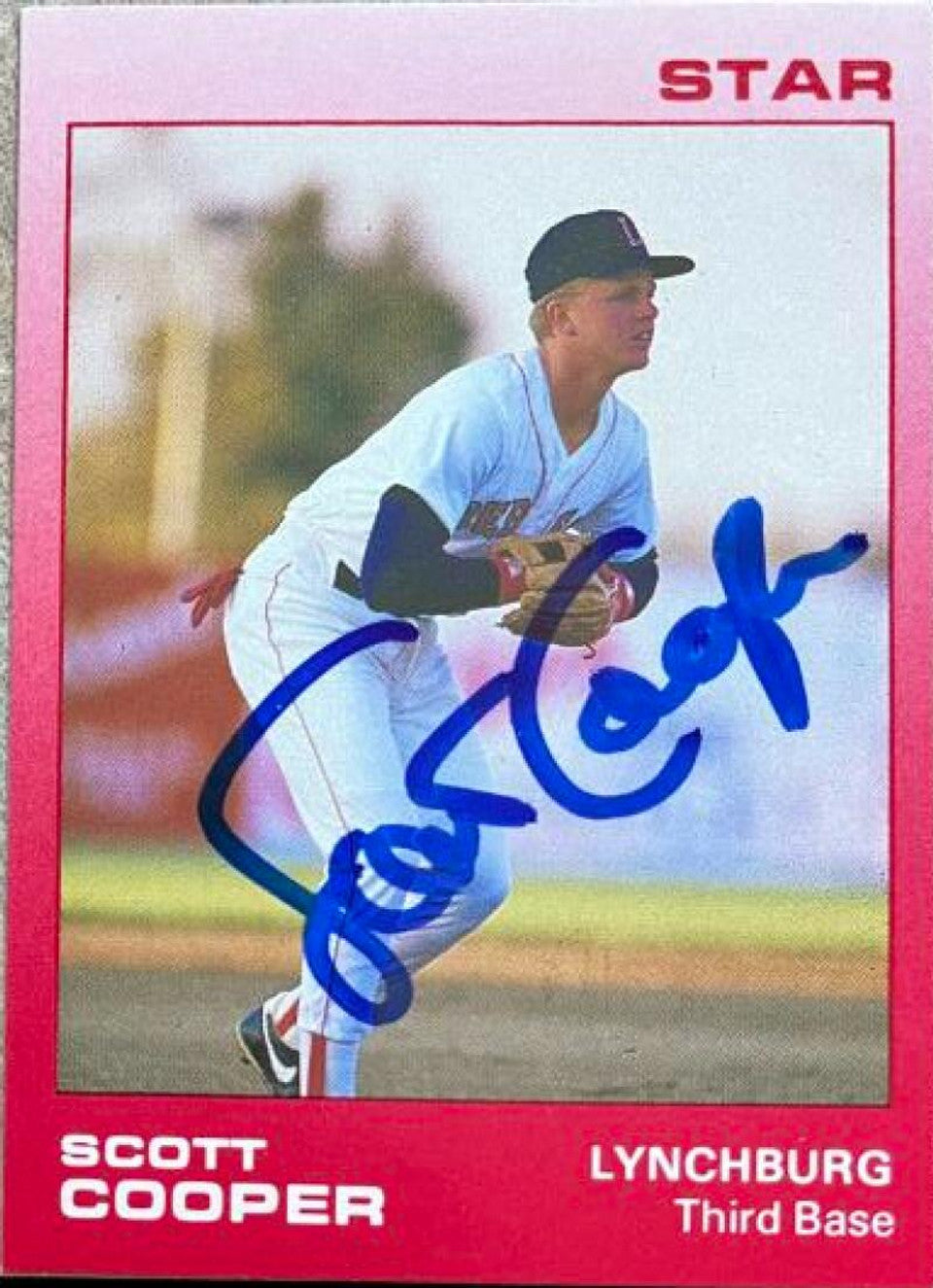 Scott Cooper Signed 1988 Star Baseball Card - Lynchburg Red Sox