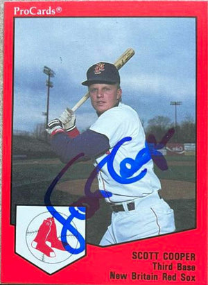 Scott Cooper Signed 1989 ProCards Baseball Card - New Britain Red Sox