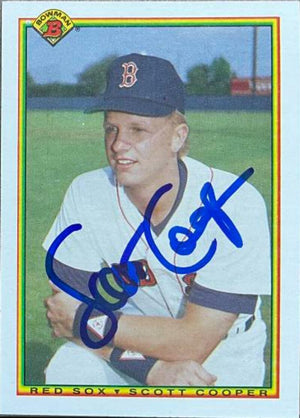 Scott Cooper Signed 1990 Bowman Baseball Card - Boston Red Sox