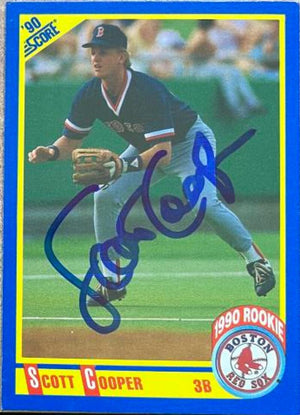 Scott Cooper Signed 1990 Score Baseball Card - Boston Red Sox