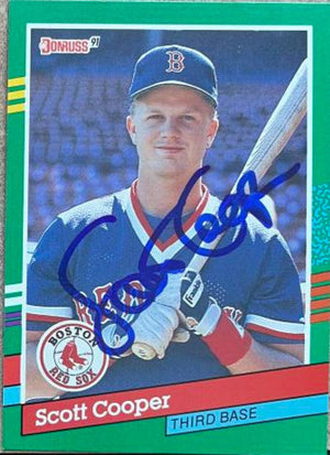 Scott Cooper Signed 1991 Donruss Baseball Card - Boston Red Sox