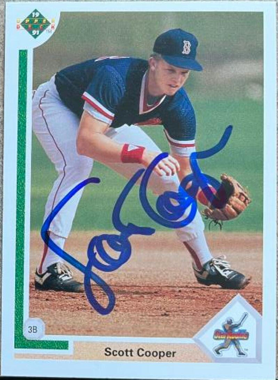 Scott Cooper Signed 1991 Upper Deck Baseball Card - Boston Red Sox