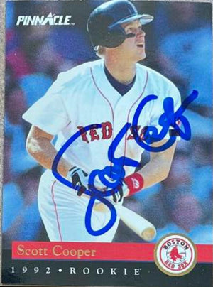 Scott Cooper Signed 1992 Pinnacle Rookies Baseball Card - Boston Red Sox