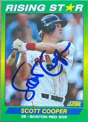 Scott Cooper Signed 1992 Score Rising Stars Baseball Card - Boston Red Sox