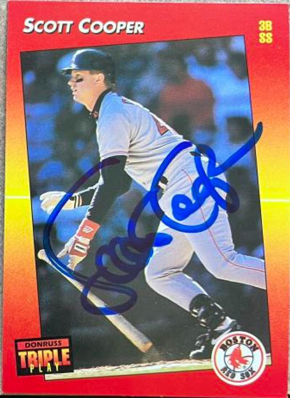 Scott Cooper Signed 1992 Triple Play Baseball Card - Boston Red Sox