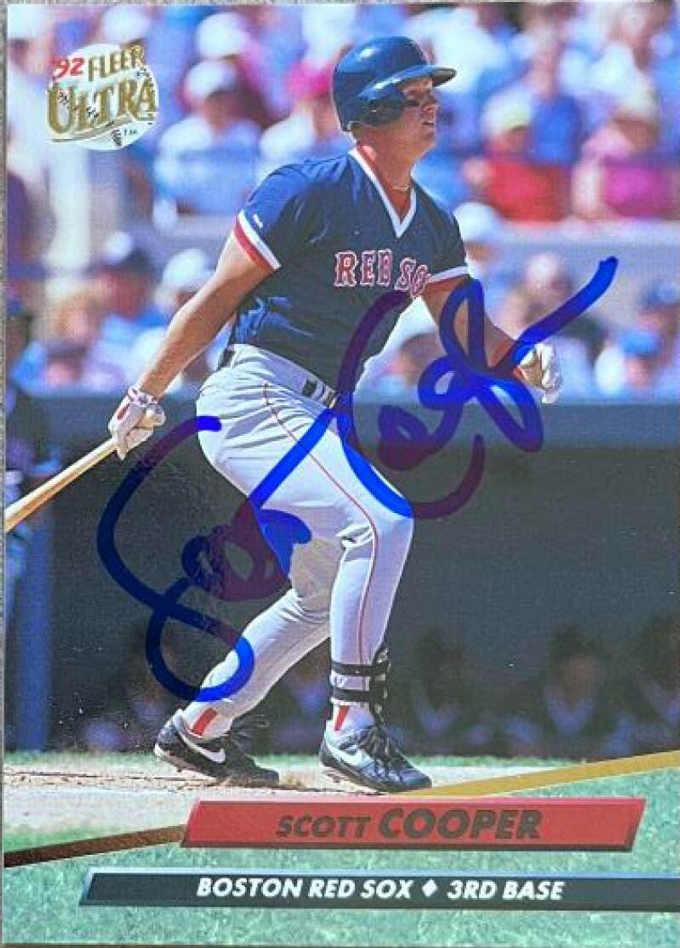 Scott Cooper Signed 1992 Fleer Ultra Baseball Card - Boston Red Sox