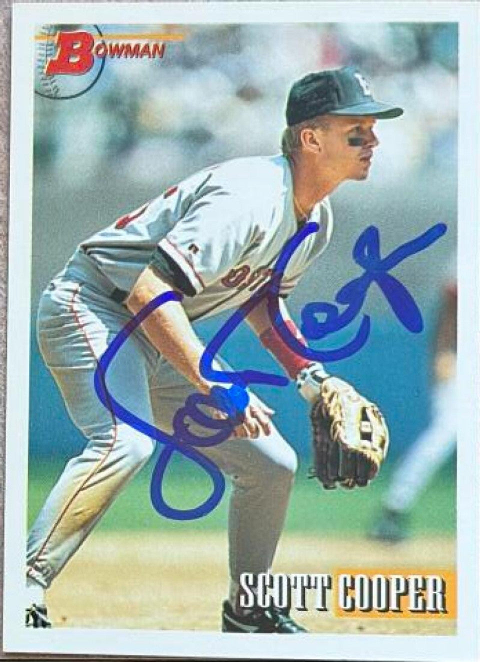 Scott Cooper Signed 1993 Bowman Baseball Card - Boston Red Sox